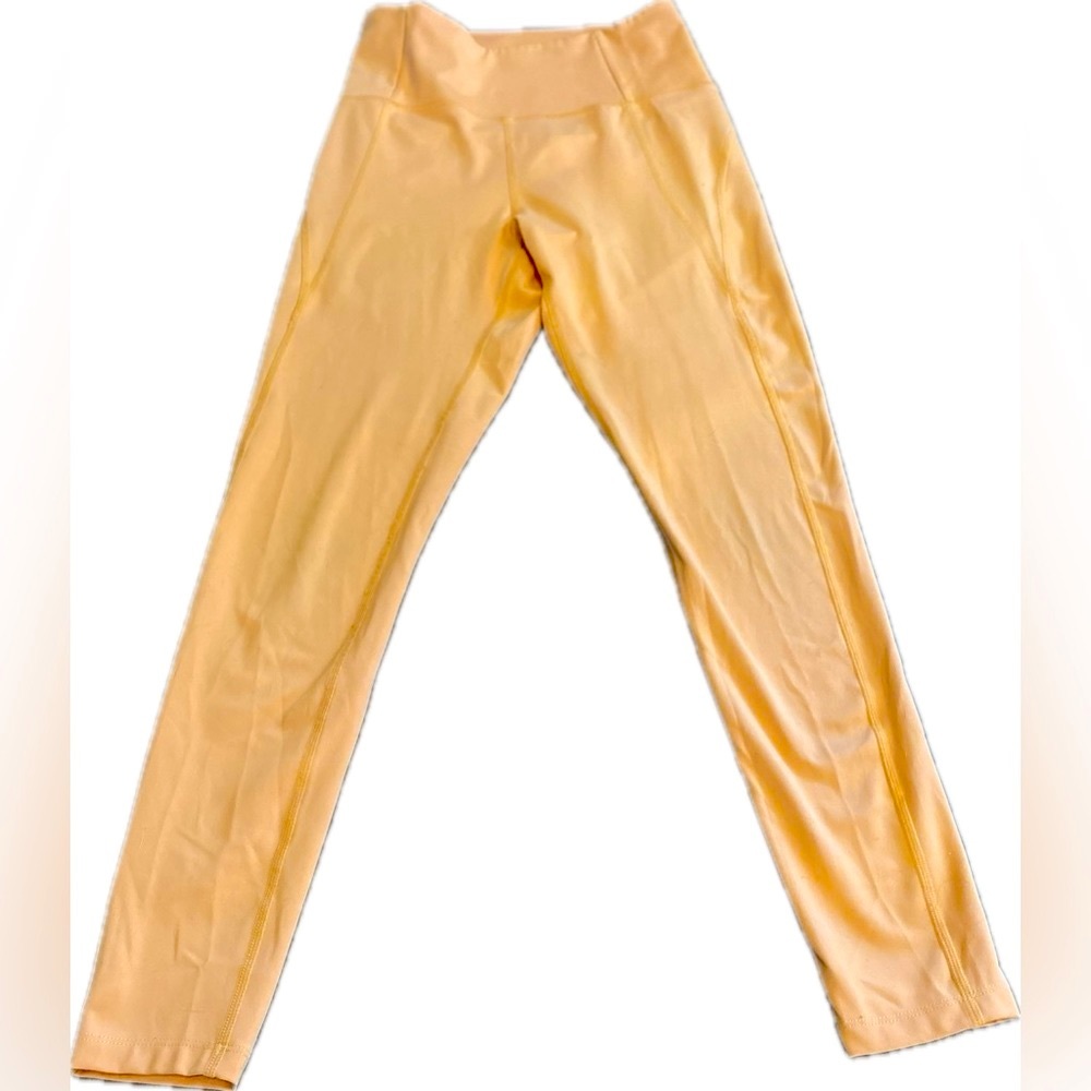 Girlfriend Collective orange compressive high-rise leggings, size M